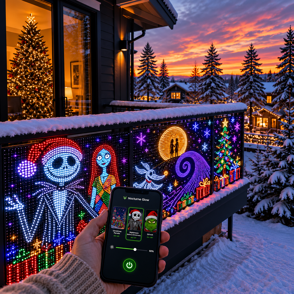 Smart Christmas Curtain By Elfaro