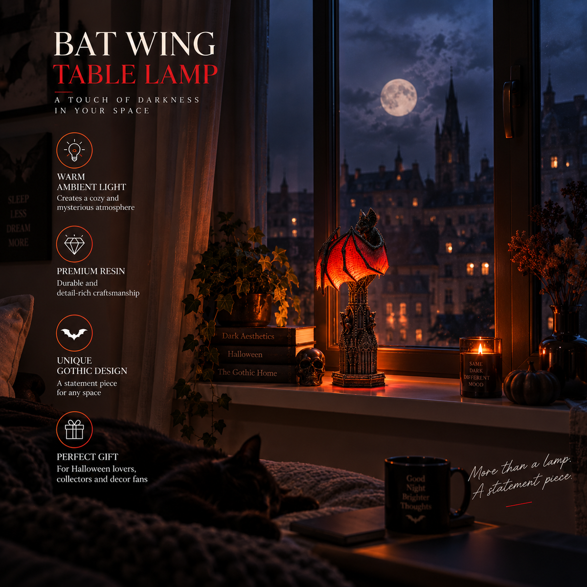 Bat Halloween Lamp By Elfaro