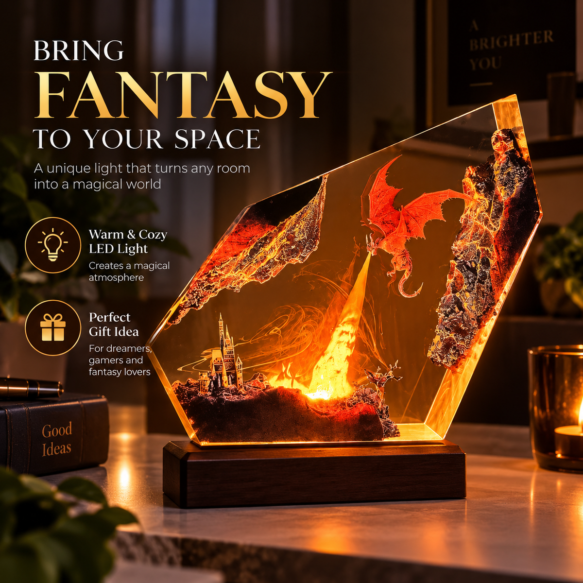 Fire Dragon Halloween Lamp By Elfaro