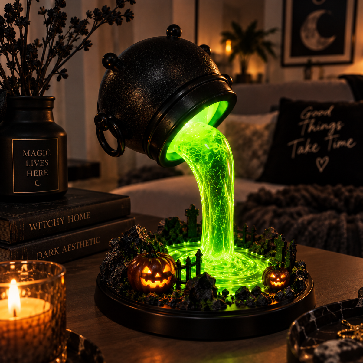Witch Cauldron Lamp By Elfaro