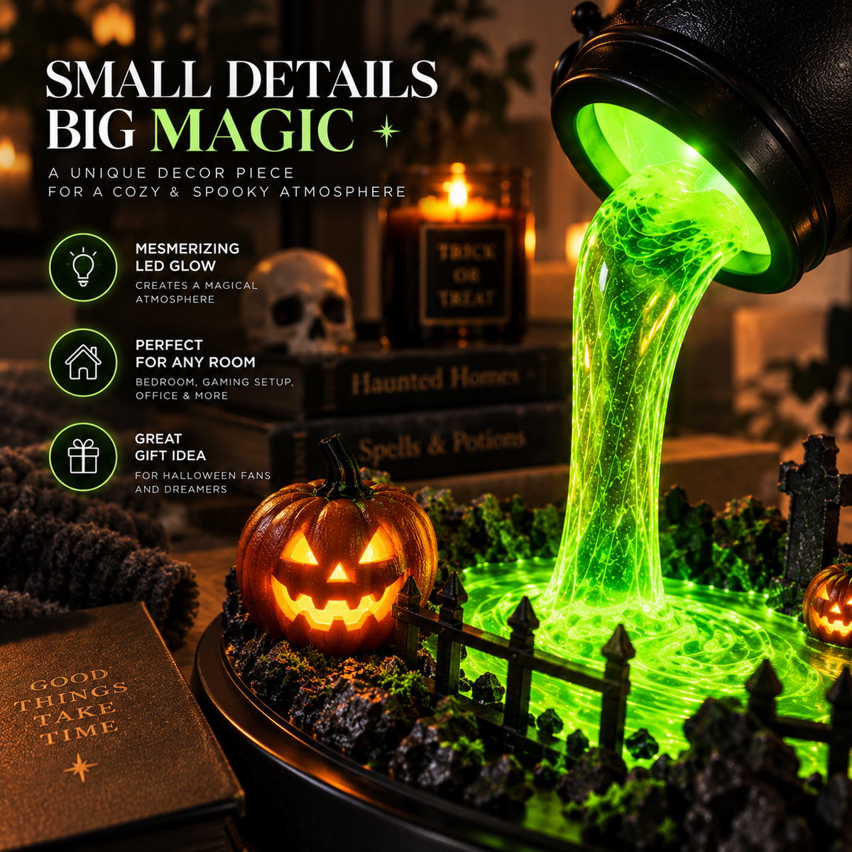 Witch Cauldron Lamp By Elfaro