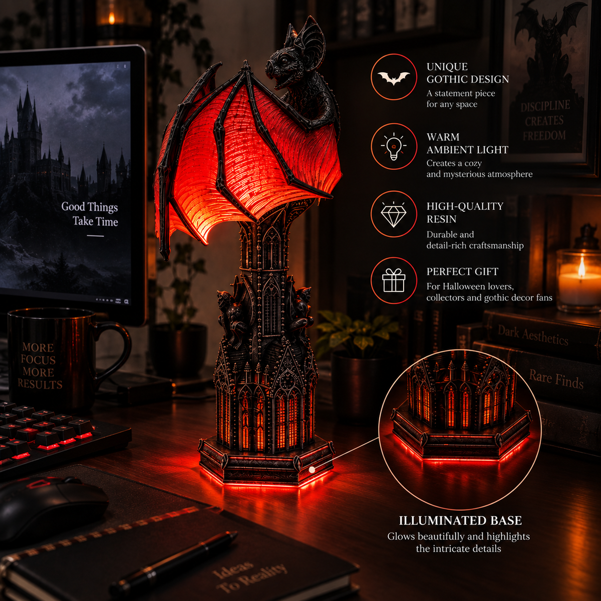 Bat Halloween Lamp By Elfaro