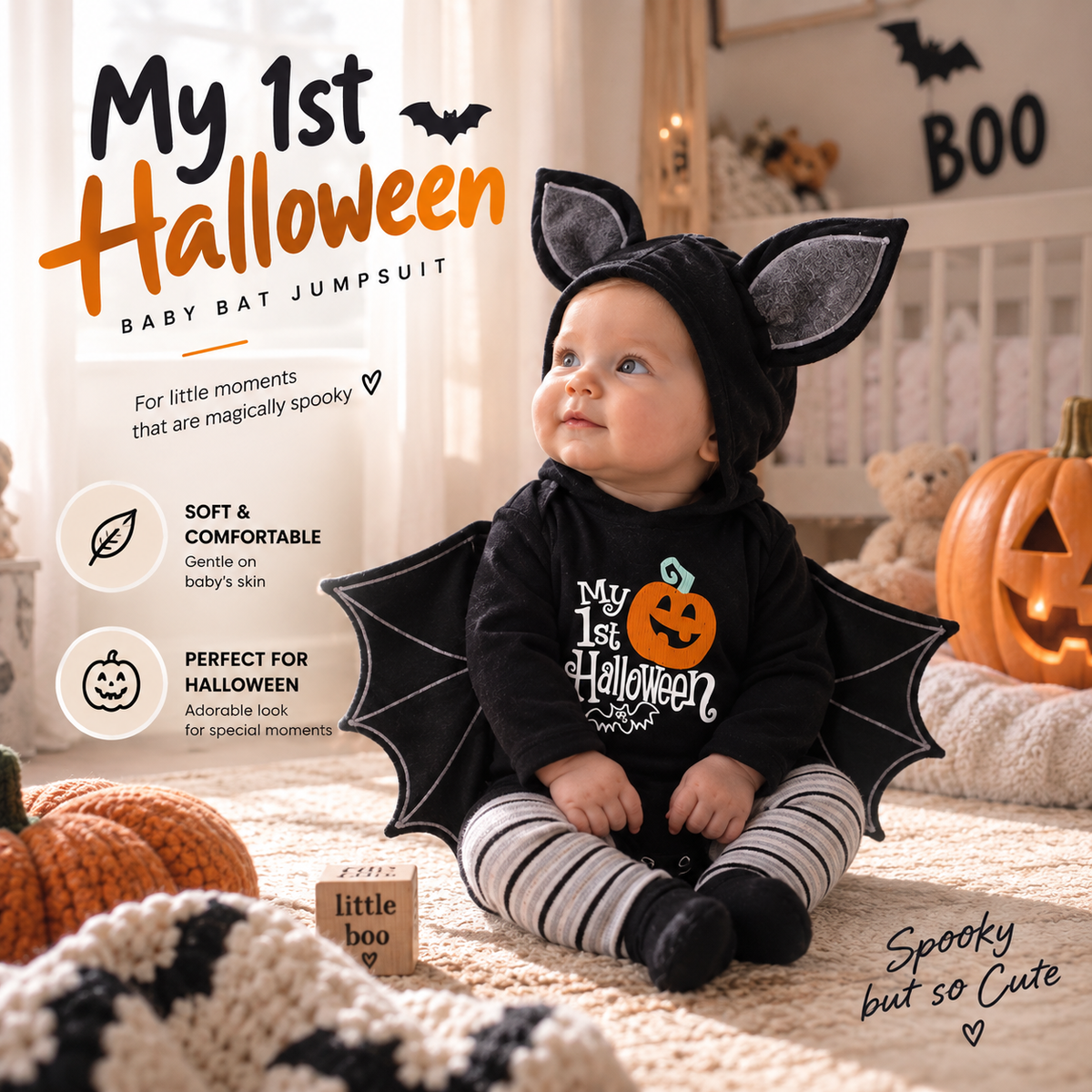 Baby Halloween Bat Costume By Elfaro