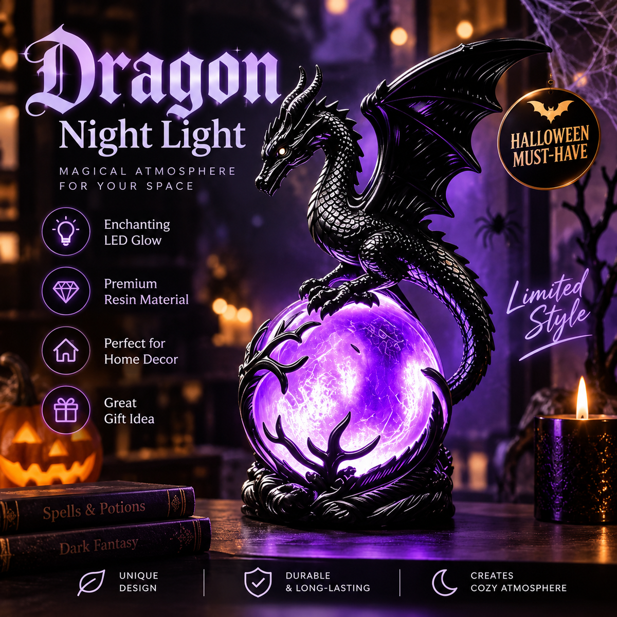 Dragon Night Lamp By Elfaro