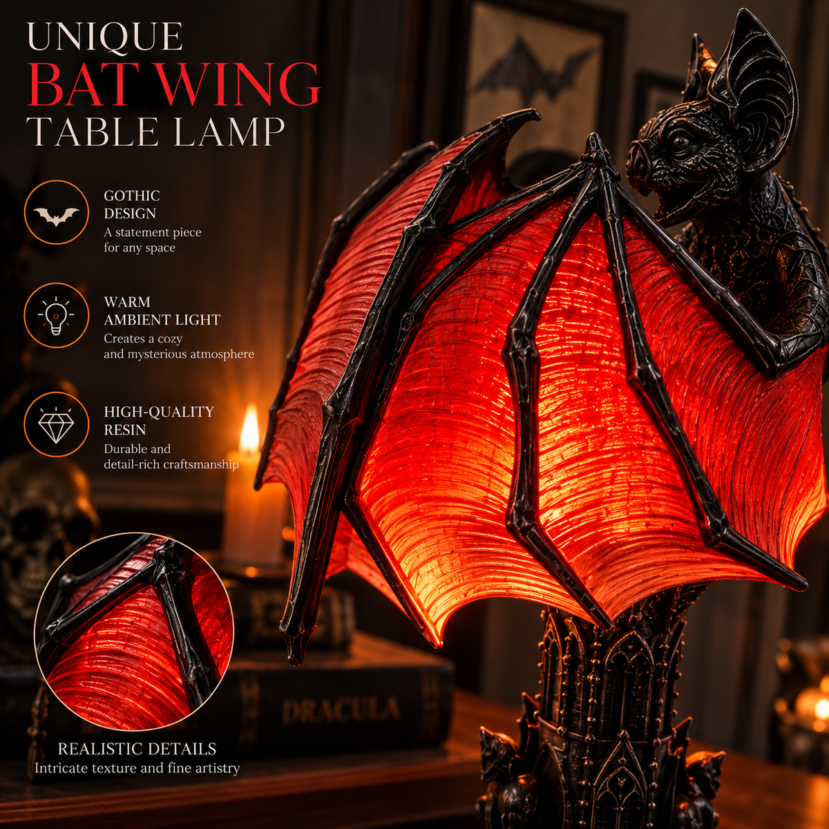 Bat Halloween Lamp By Elfaro