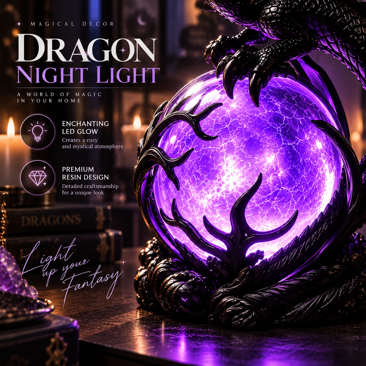 Dragon Night Lamp By Elfaro