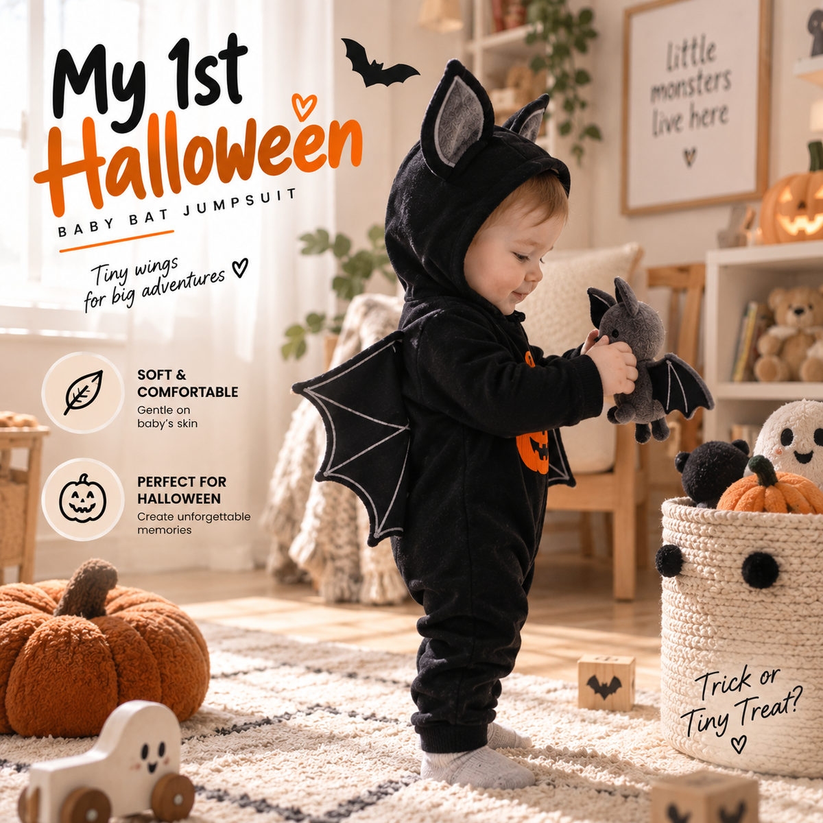 Baby Halloween Bat Costume By Elfaro